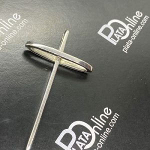 Colgante de plata. Cruz moderna minimalista 28mm x 53mm.
