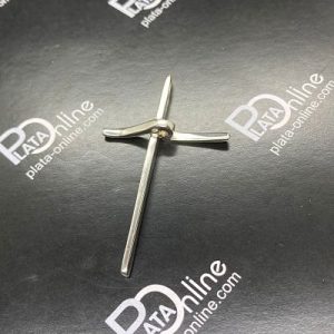 Colgante de plata. Cruz moderna minimalista 30mm x 54mm.