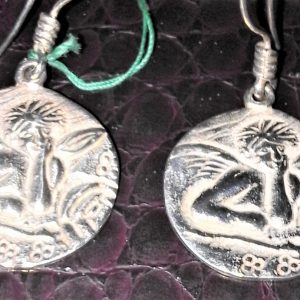 Pendientes de plata. angelote círculo de 24mm