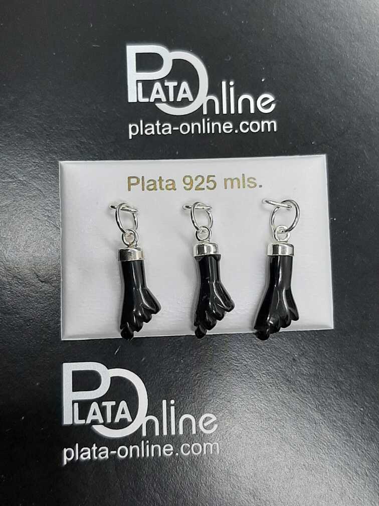 Colgante de plata FIGA con AZABACHE 1,5cm