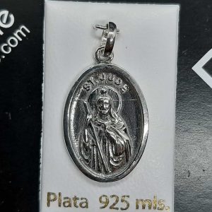 Colgante de plata MEDALLA DE SAN JUDAS 15mm x 22mm