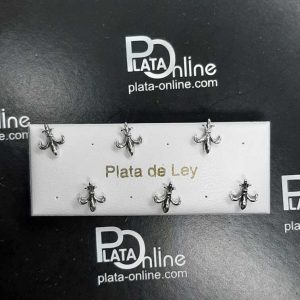 Pendientes de plata FLOR de LIS 7mm x 9mm