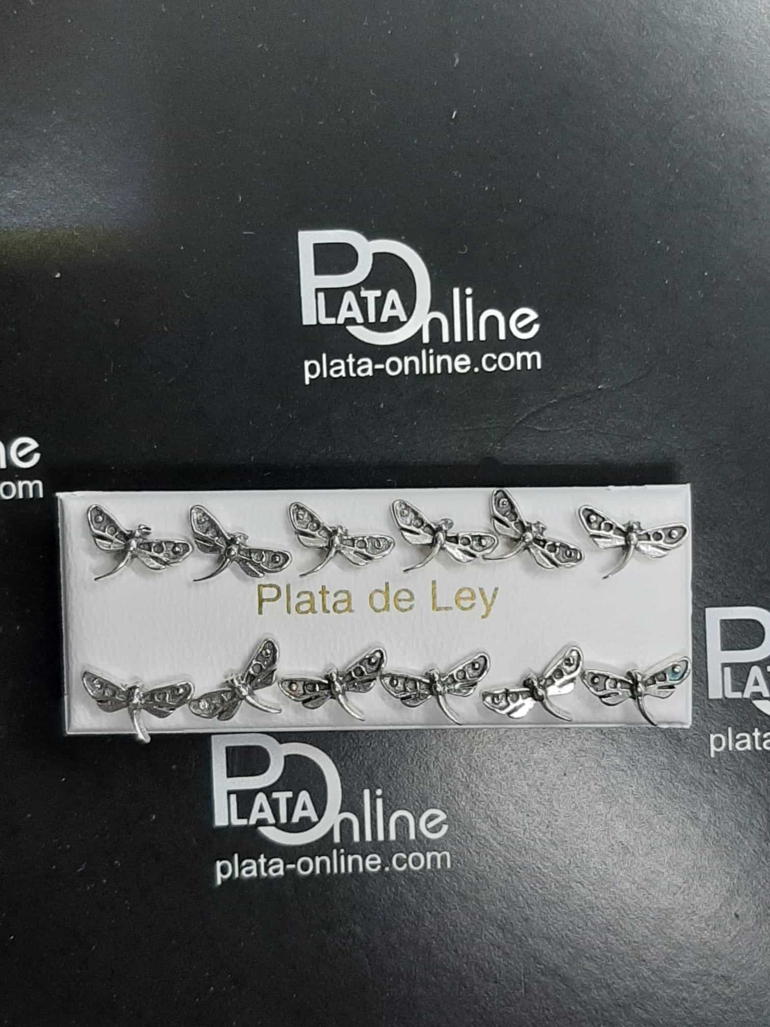 Pendientes de plata LIBÉLULA 7mm x 11mm