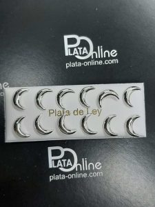 Pendientes de plata MEDIA LUNA 1,0cm